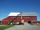 During Barn Roof Resurfacing